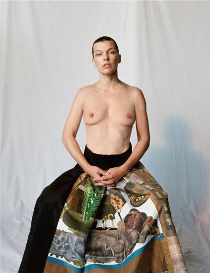 Milla Jovovich Topless For Pop Magazine [ 4 New Pics ]