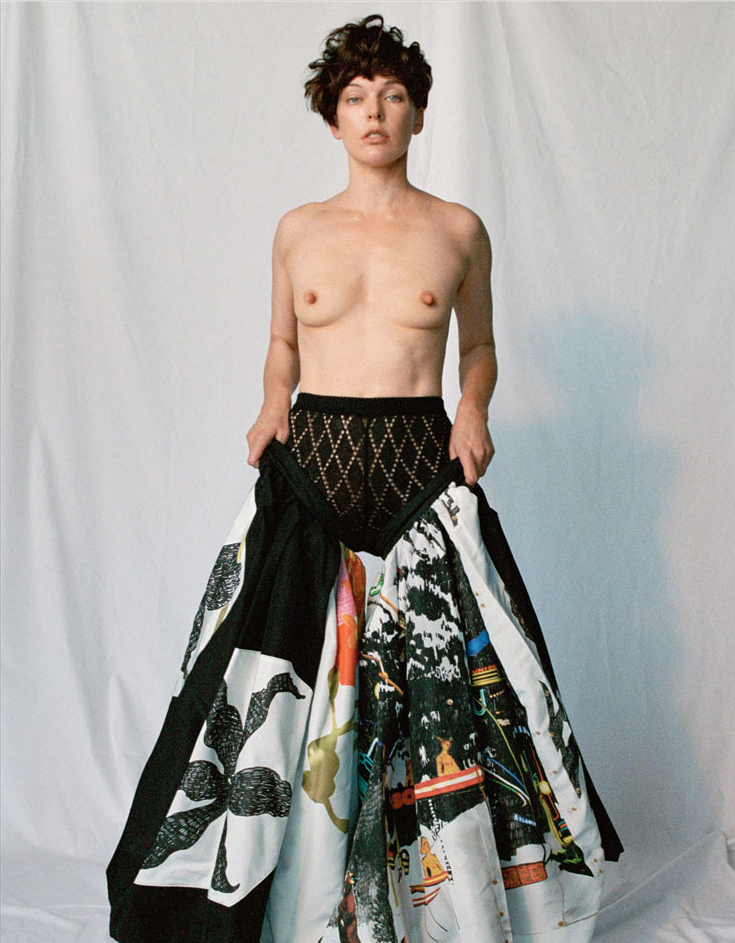 735px x 943px - Milla Jovovich Topless For Pop Magazine - [ 4 NEW PICS ]