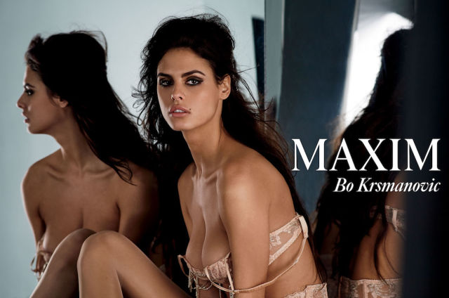 Bojana Bo Krsmanovic Covered Nude For Maxim April 2017