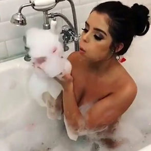 Demi Rose nude in bathtub