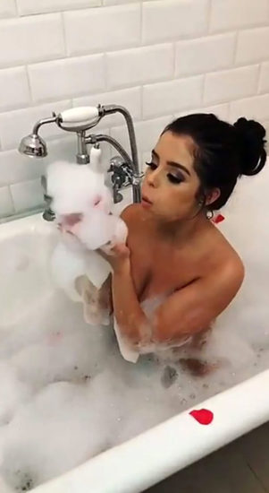 Demi Rose nude in bathtub