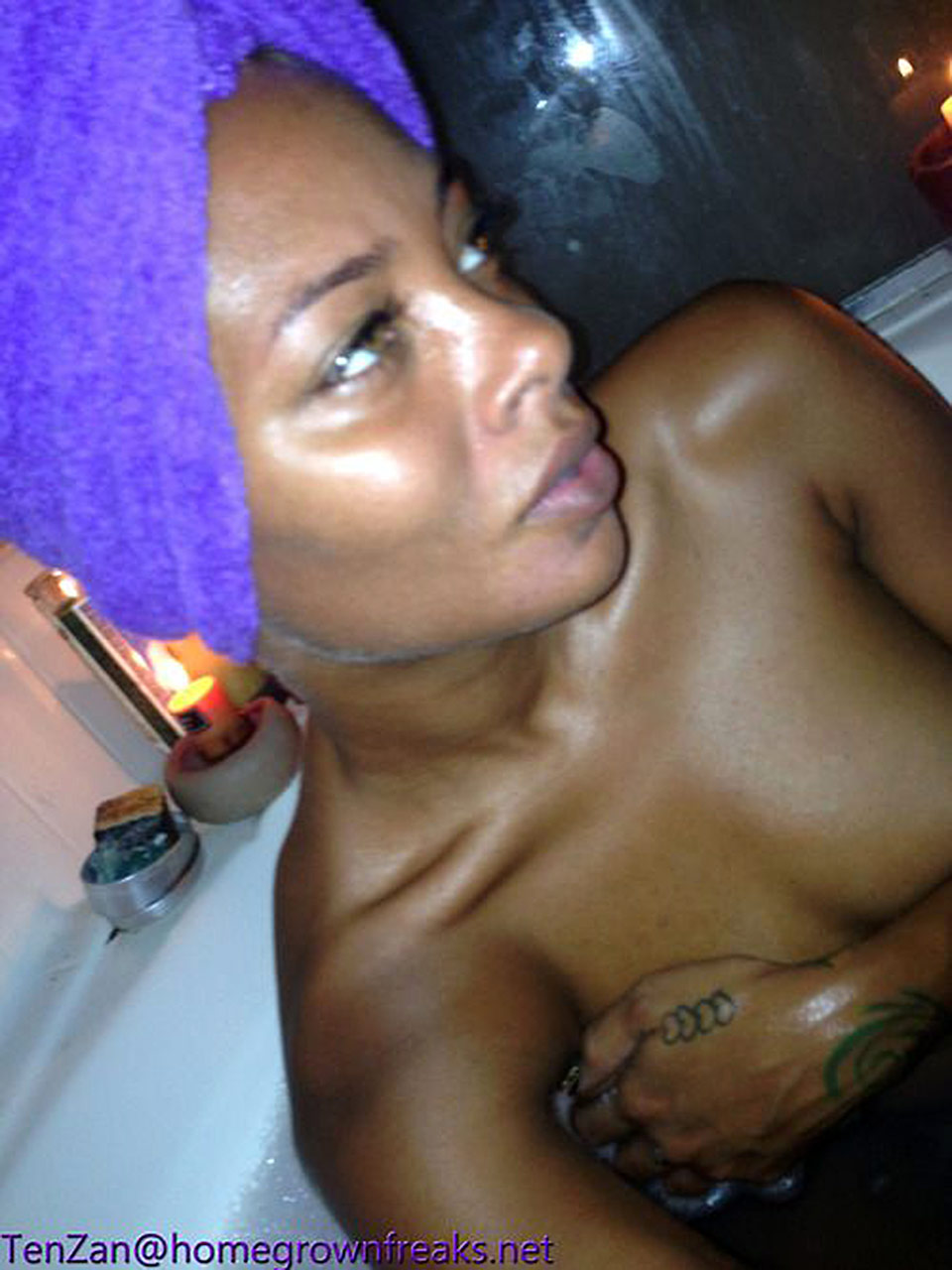 Eva Marcille Nude Private Pics — Ebony Queen Is Bathing And Posing With Nipples Out Of Towel