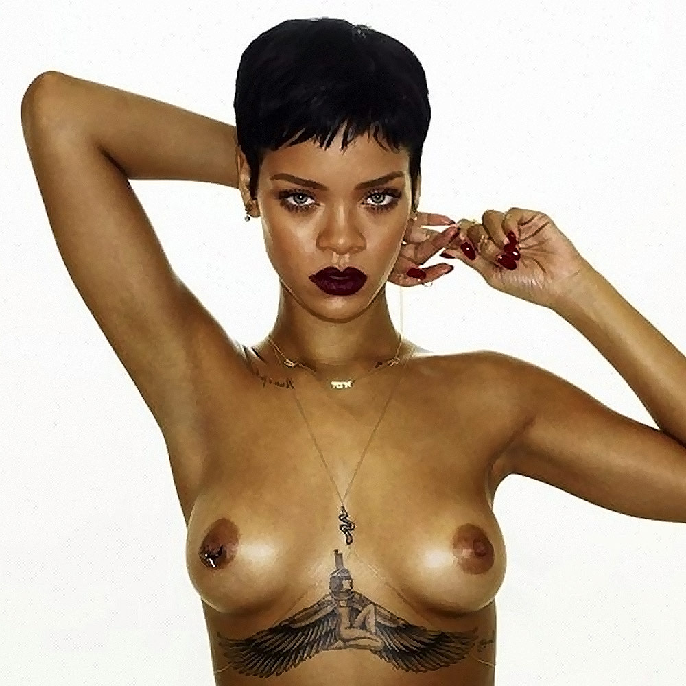 Rihanna Topless For ‘unapologetic Album — Perfect Pierced Tits Scandal Planet