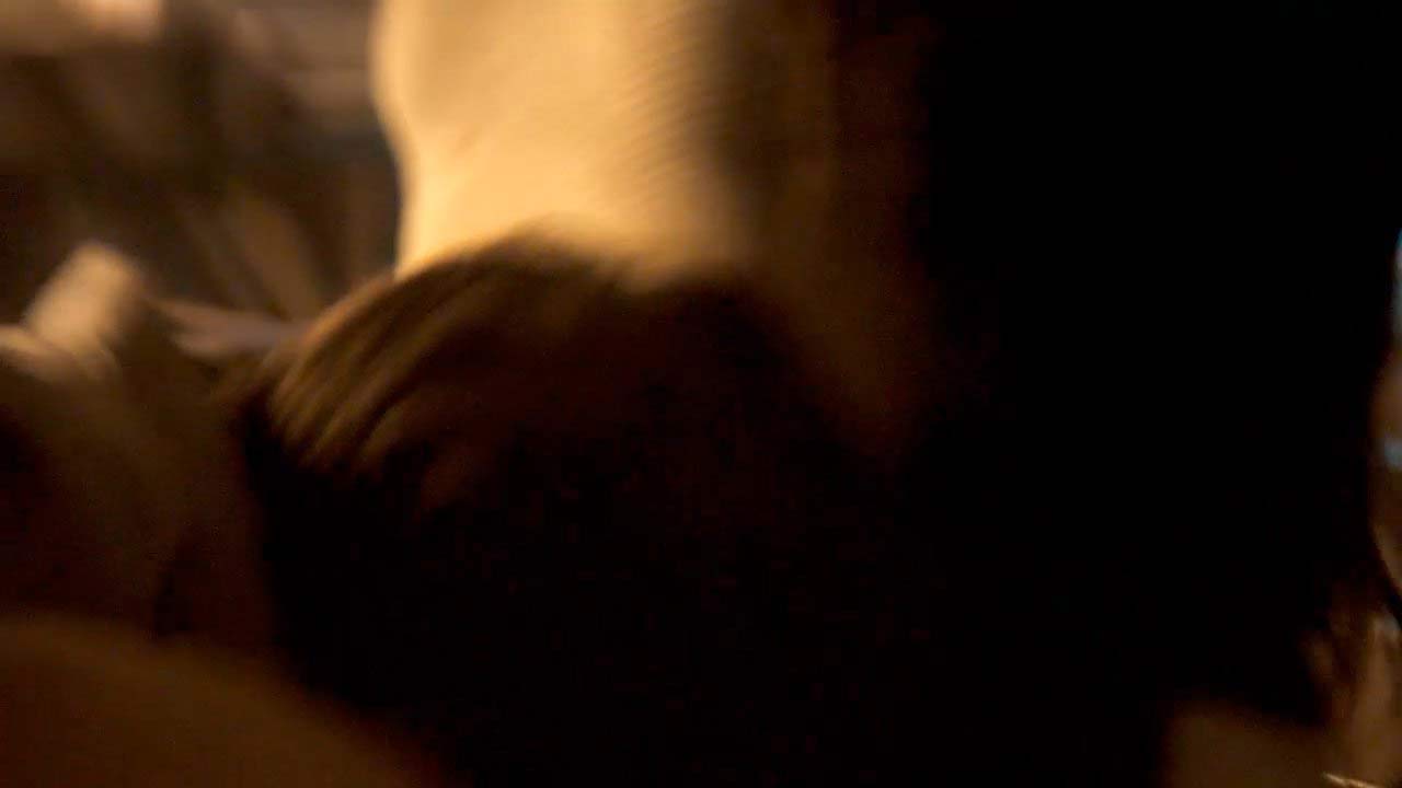 Kat Dennings sexy making out in scene.