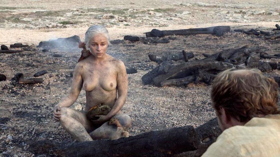 Emilia Clarke Nude Fire Scene Telegraph