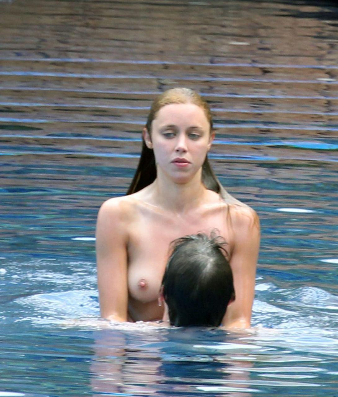 Irish Singer Una Healy Topless Water Game With Her