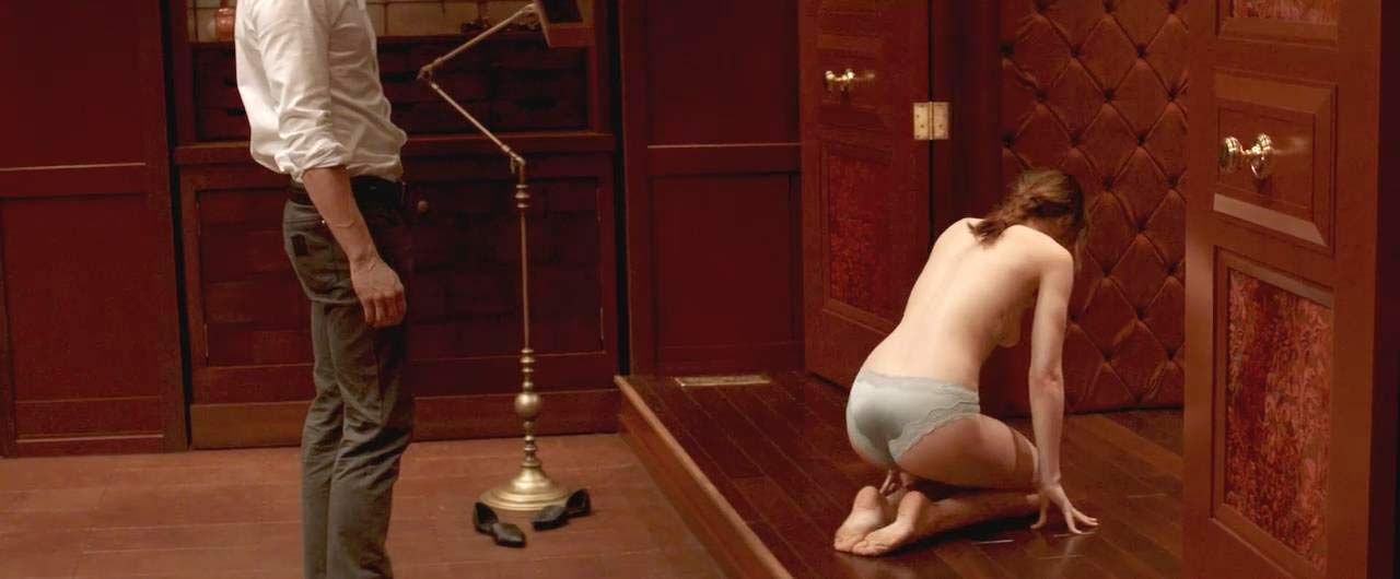 Dakota Johnson Topless Whipping Scene From Fifty Shades
