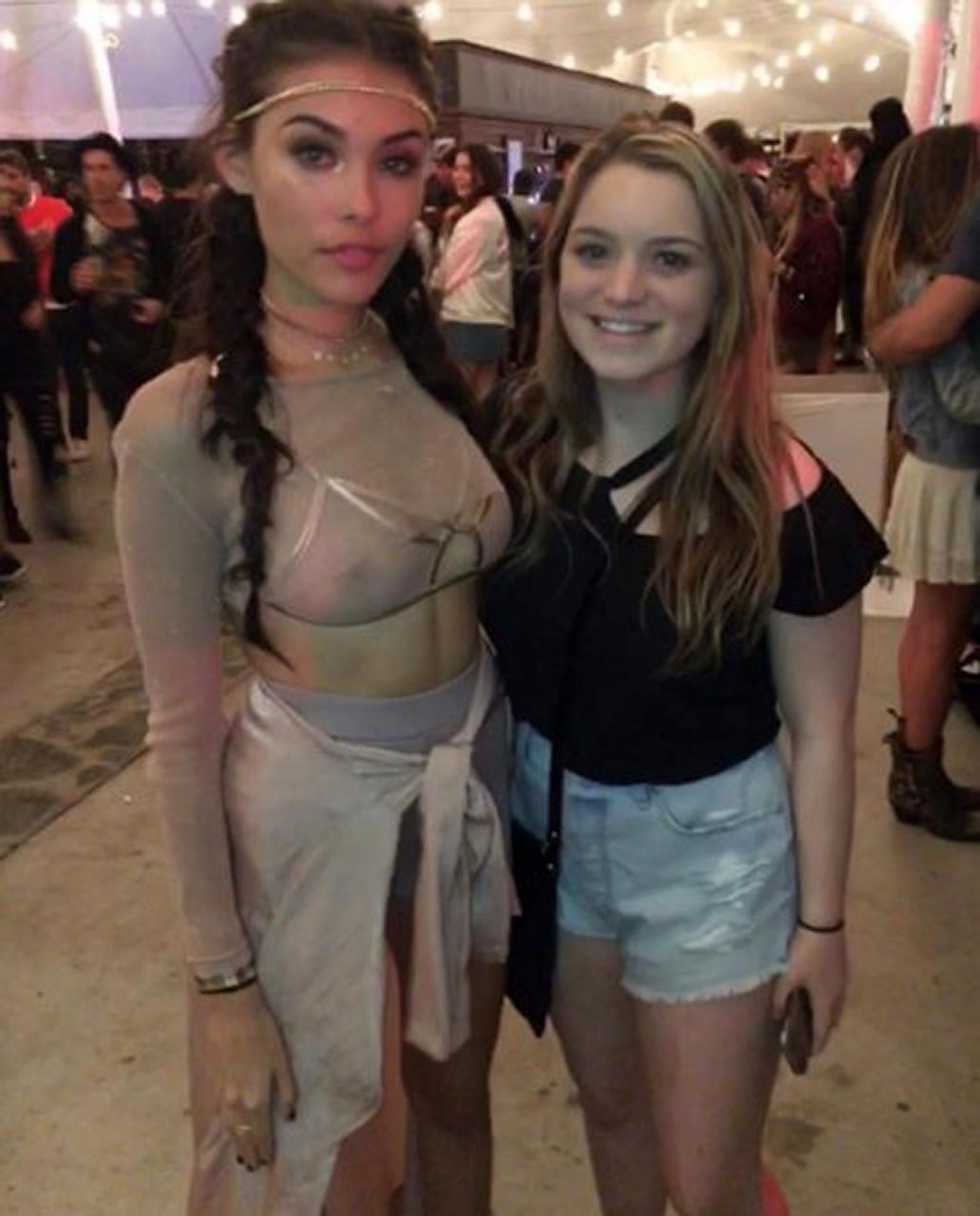 Madison Beer Nipples in See Through Top & Cameltoe Photos ...