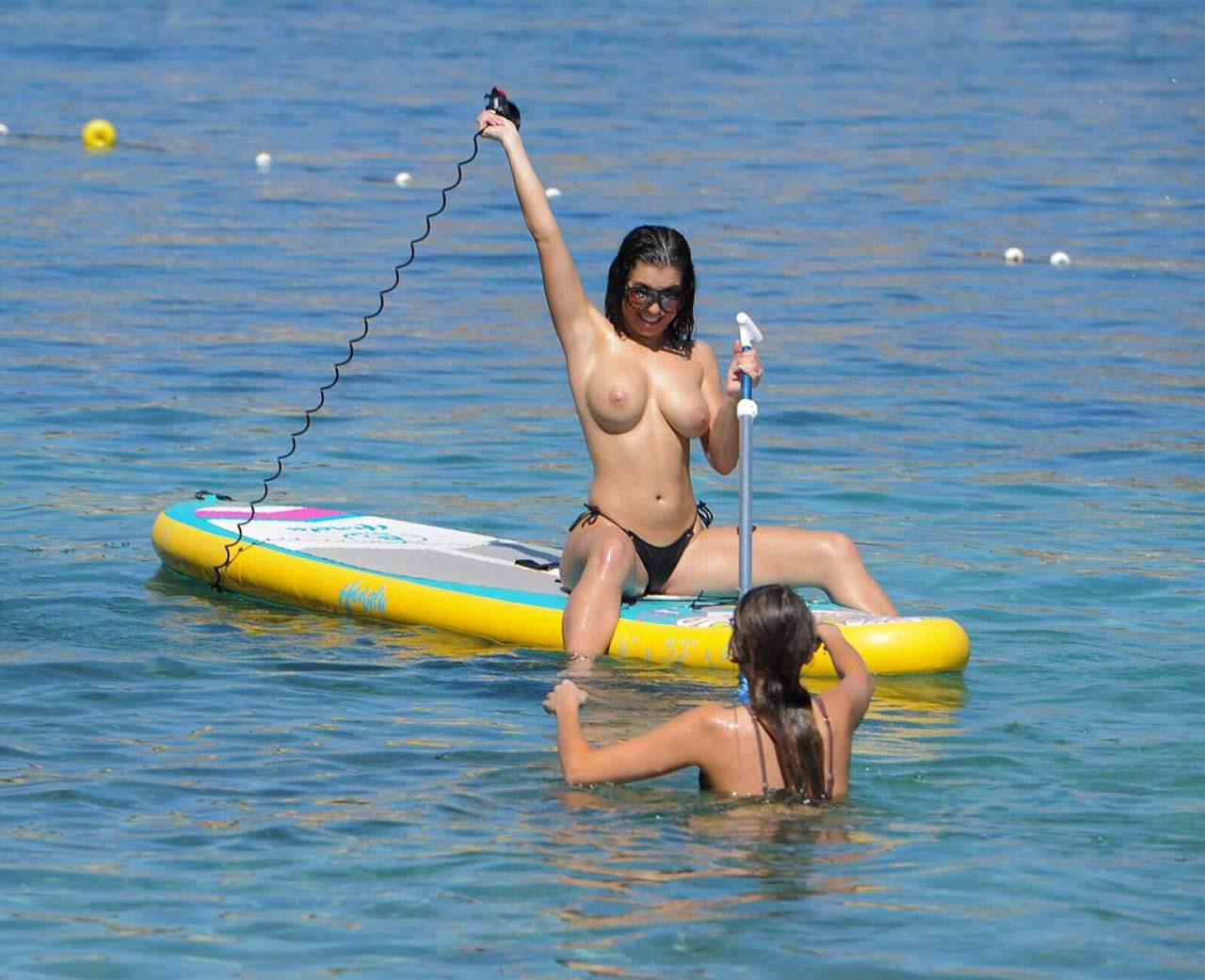Katie Salmon Topless with Jennings in Ibiza - Scandal Planet