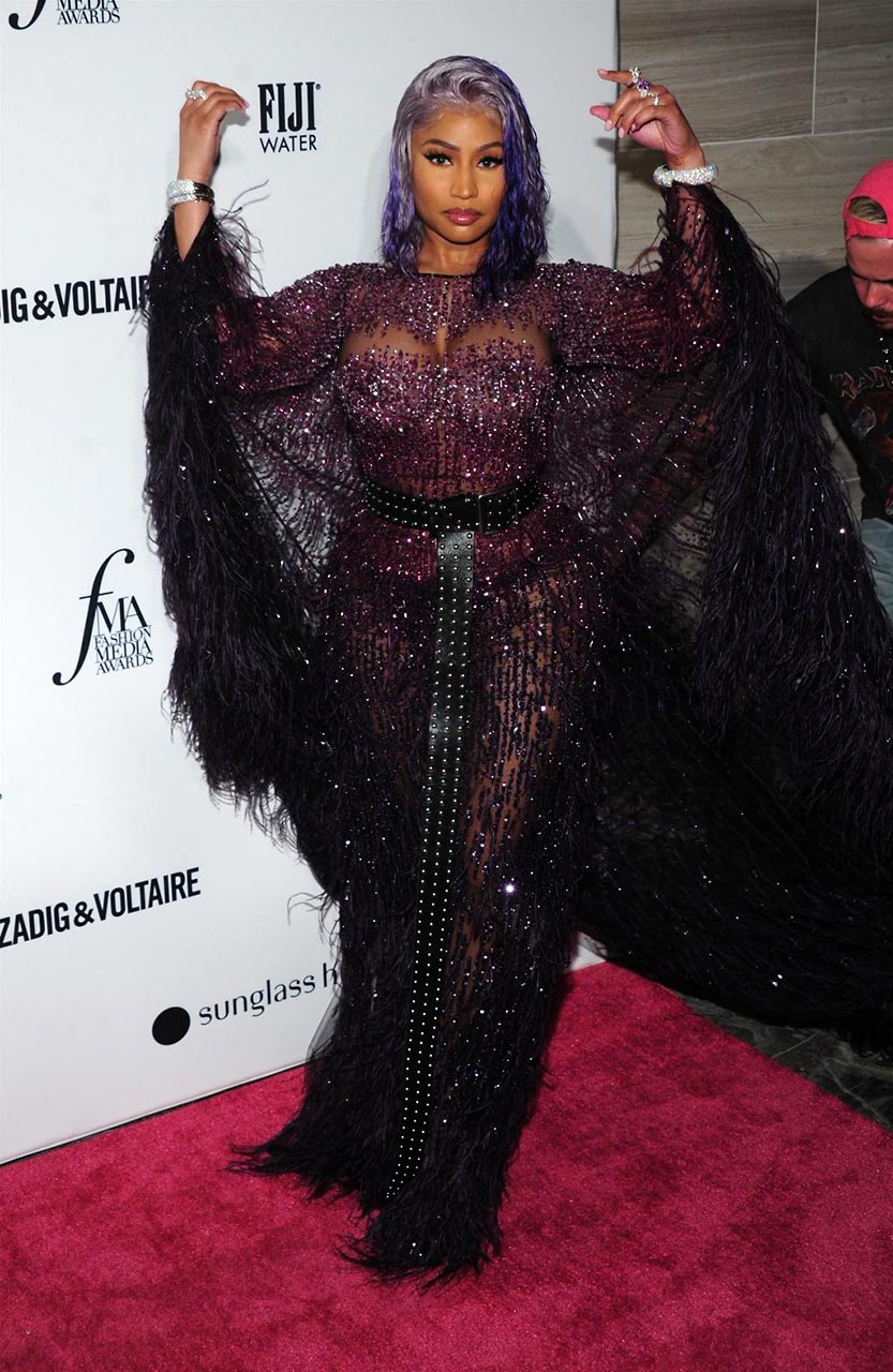 Nicki Minaj See Through Dress At New York Fashion Week Scandal Planet