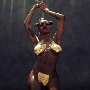 Teyana Taylor nude in gold
