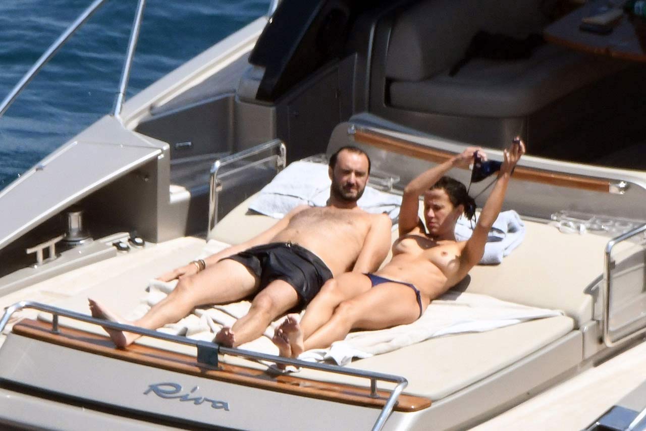 Sophie Marceau Nude Tits On The Yacht In Capri Scandal