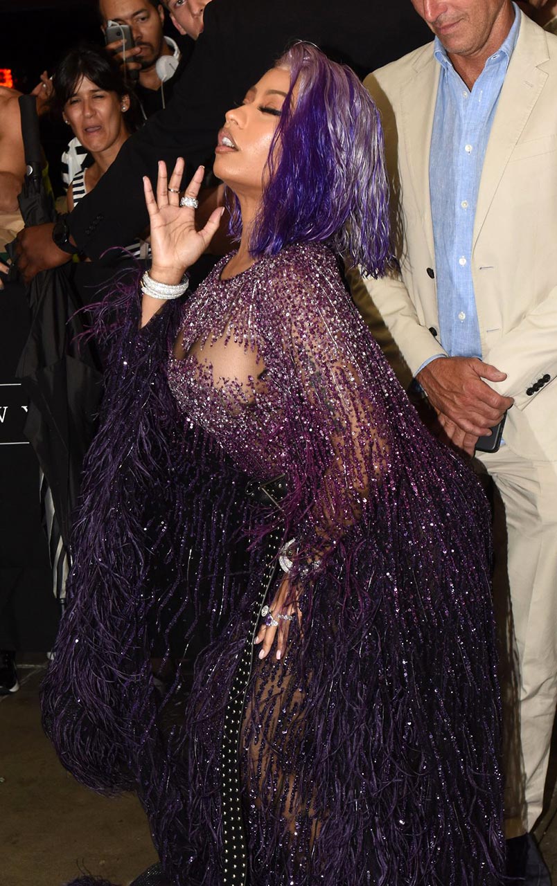 Nicki Minaj See Through Dress At New York Fashion Week Scandal Planet