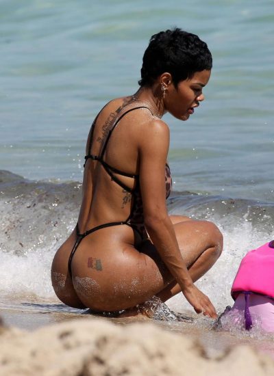 Teyana Taylor Nipples In See Through Monokini Scandal Planet