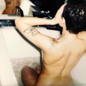 Halsey topless in bathtub