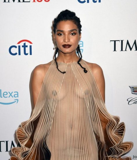 Indya Moore Nude Boobs In See Through Dress Scandal Planet