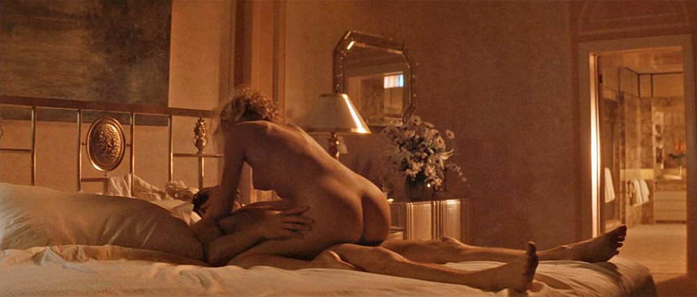Sharon Stone is seen fully nude while riding a guy after tying him to the b...