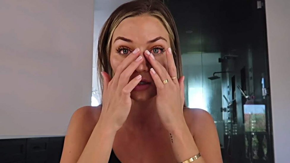 Erika Costell crying after sex tape leaked online