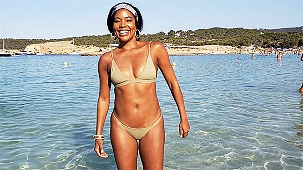 Gabrielle Union beige bikini