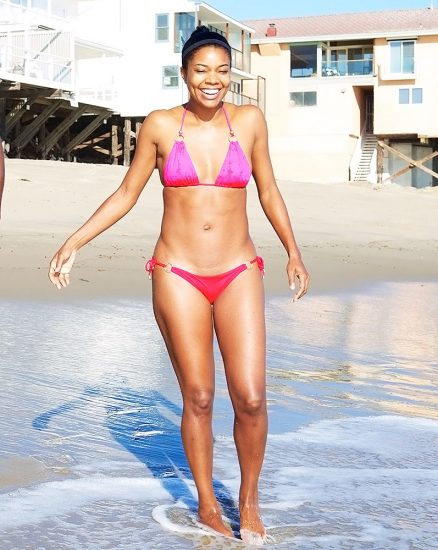 Gabrielle Union pink hot bikini