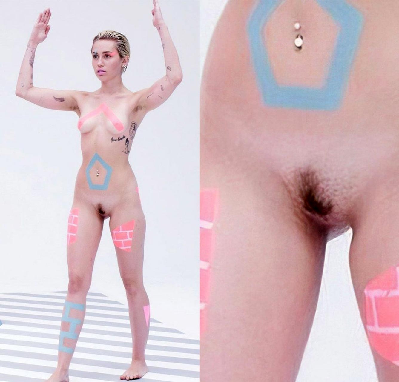 Miley Cyrus Shaved and Hairy Pussy Pics.