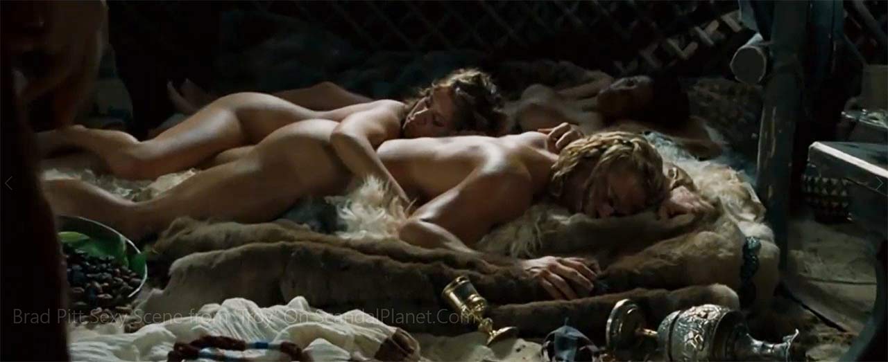 Brad Pitt Sexy Scene With Unknown Girls From Troy Scandal Planet