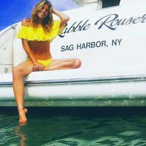 Charissa Thompson sexy yellow bikini