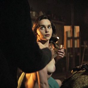 Emilia Clarke topless posing
