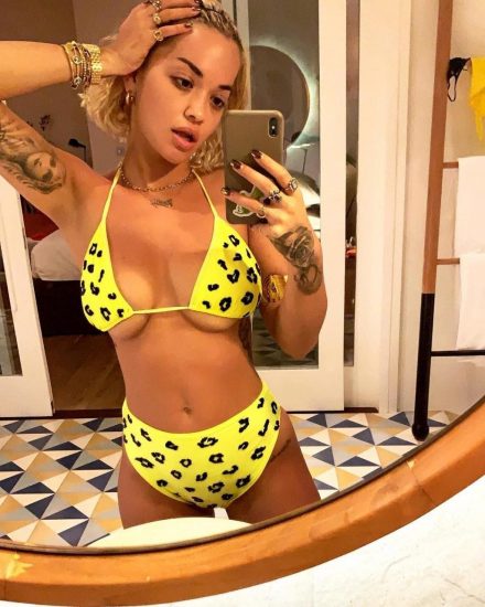 Rita Ora sexy bikini selfie