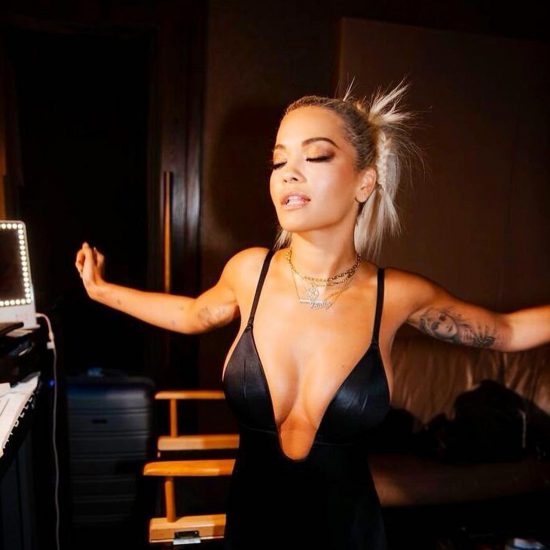 Rita Ora hot cleavage
