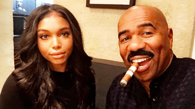 Lori Harvey with dad Steve Harvey