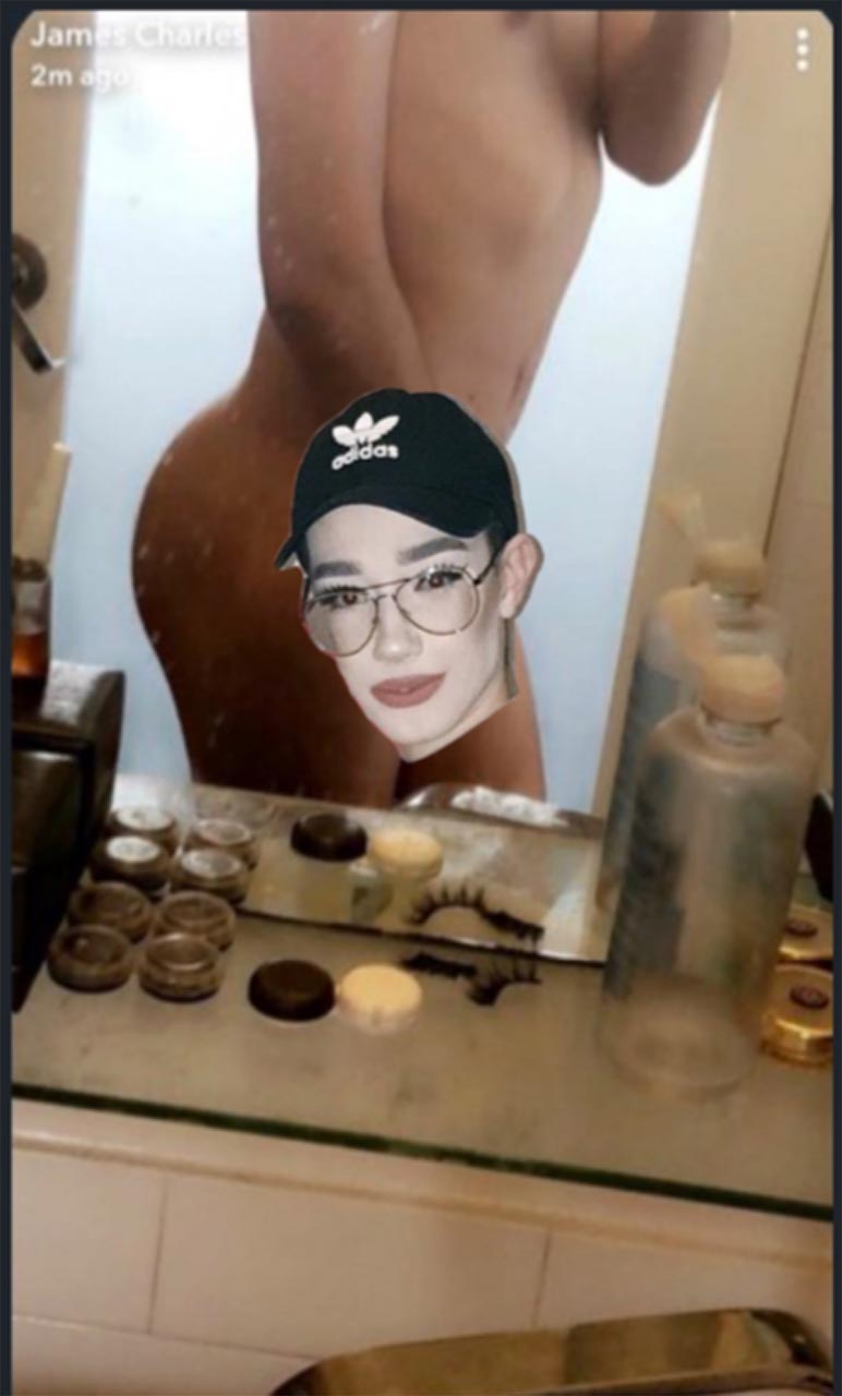 James Charles nude ass leaked photo.