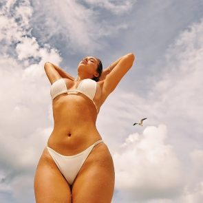 Anastasia Karanikolaou white bikini