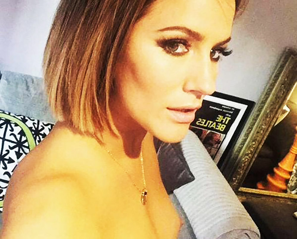 Caroline Flack Topless Selfie On Instagram