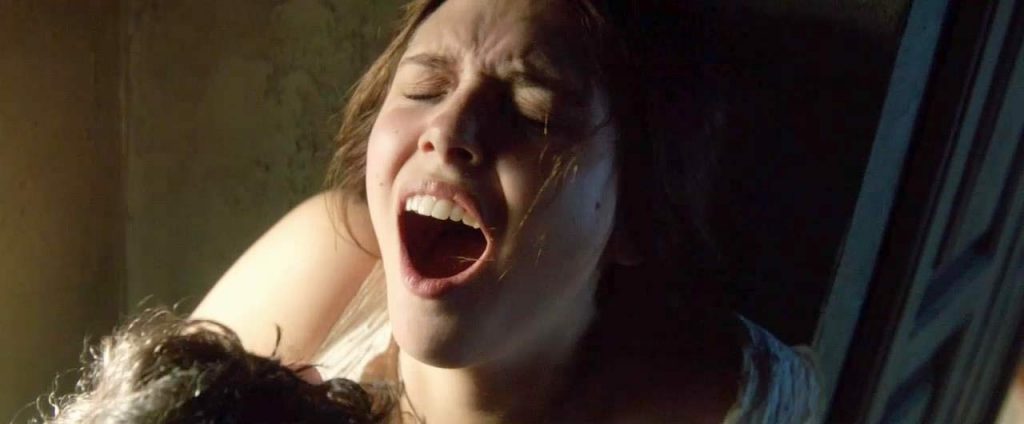 Elizabeth Olsen moaning in porn