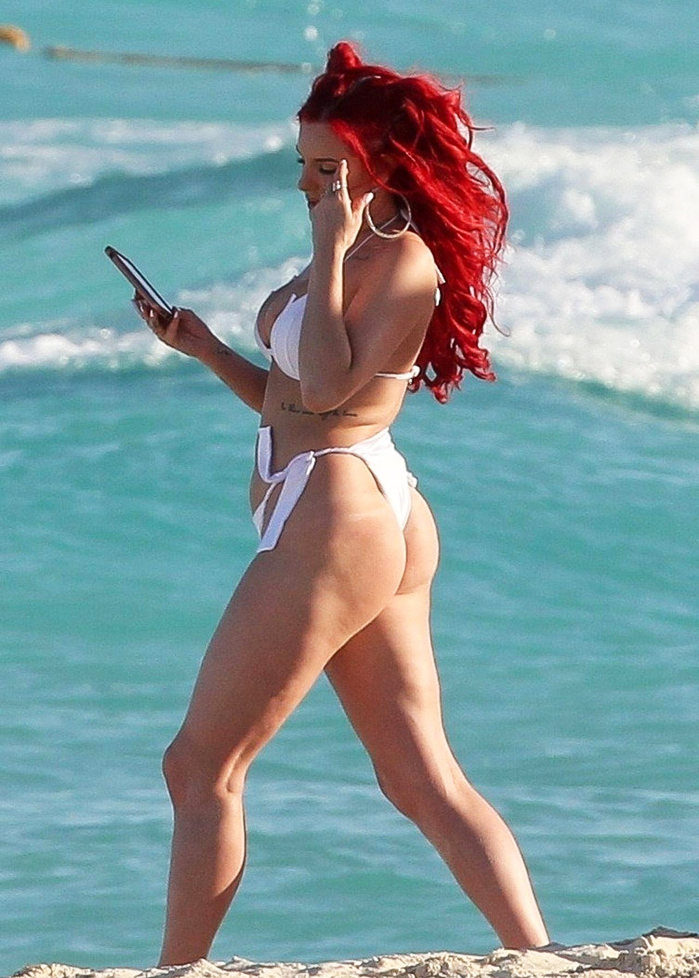In the end, we have many sexy and slightly nude Justina Valentine curvy ass and big b...
