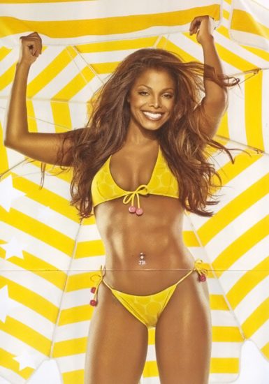 Janet Jackson yellow bikini
