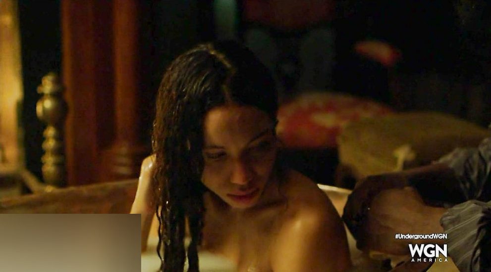 Jurnee Smollett-Bell naked in bathtub