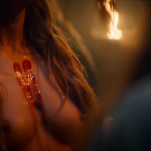 Jeanne Goursaud nude boobs from barbarians