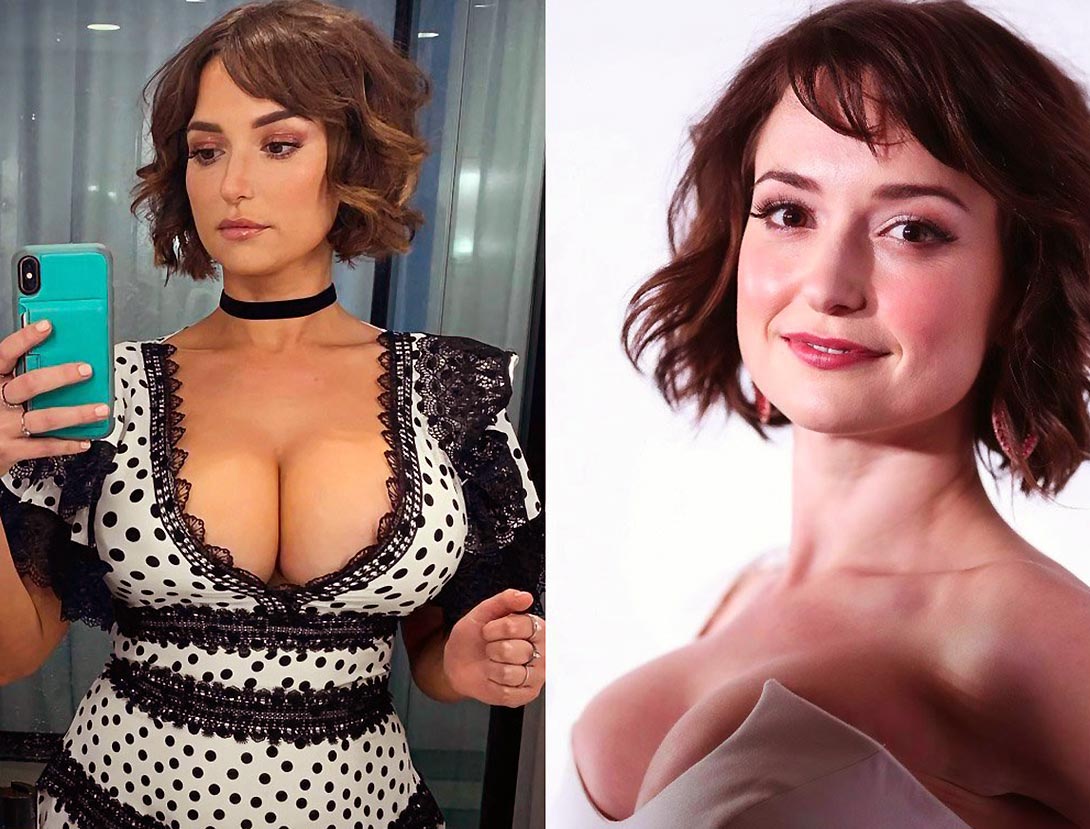 Milana vayntrub cleavage