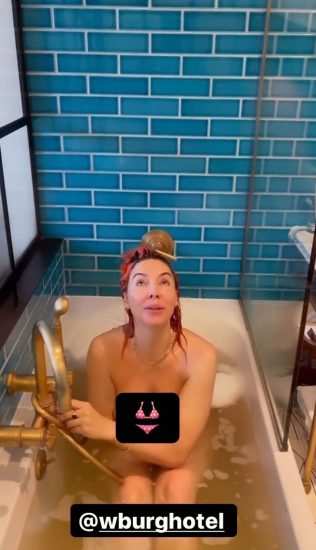 Whitney Cummings naked in a tub