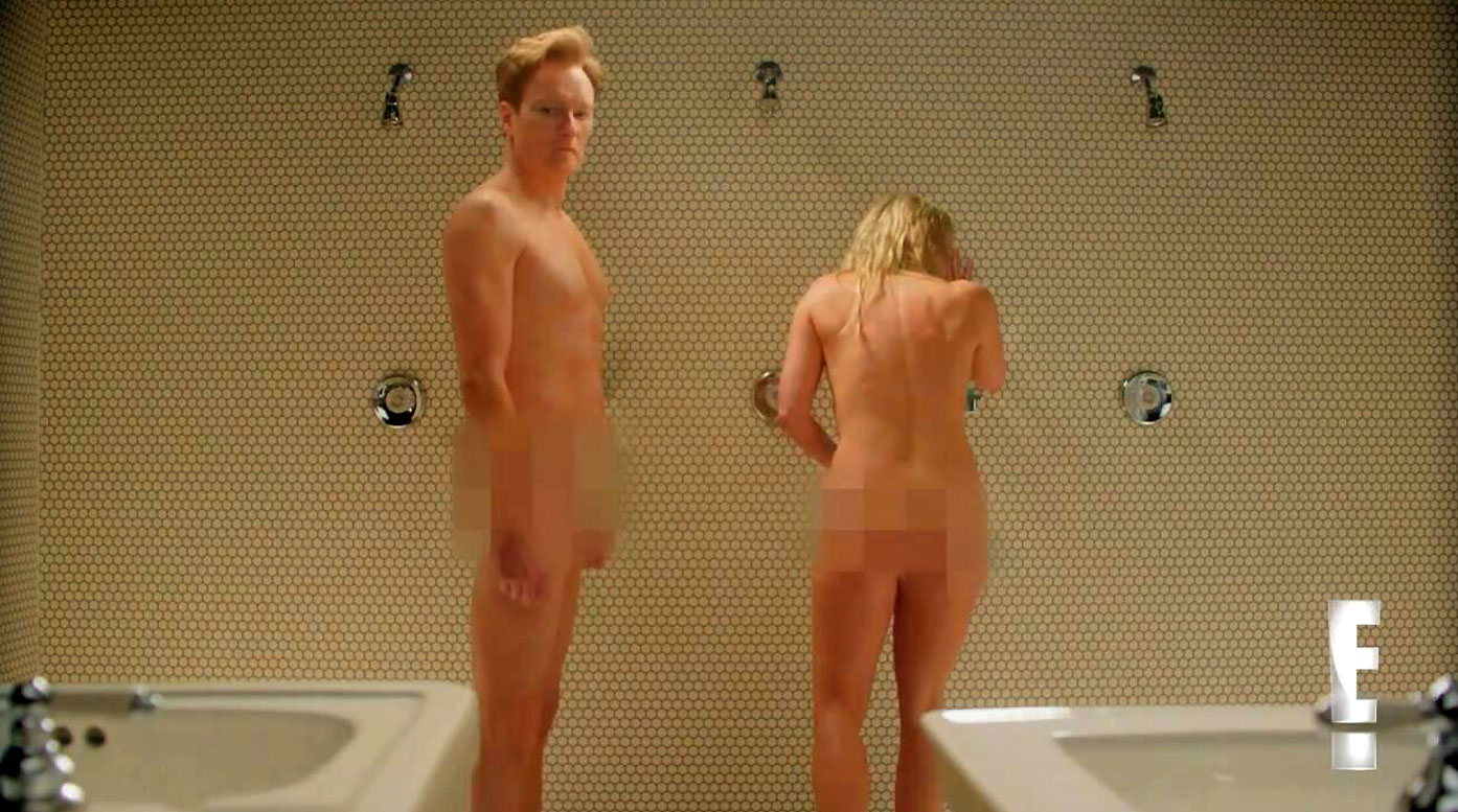 Chelsea Handler walks into a communal shower fully nude with her body and n...