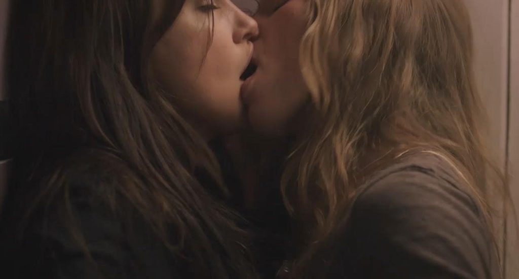 naked Katie Cassidy having lesbian sex with Tracy Spiridakos in Kill for Me...