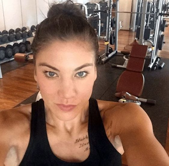 Hope Solo sexy training