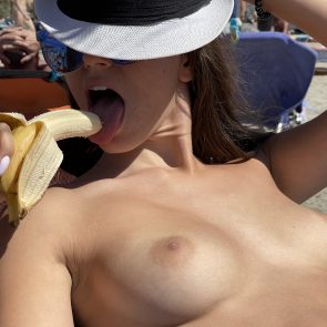 Yoya Grey Nude Pussy at Elafonisi Beach in Crete 57