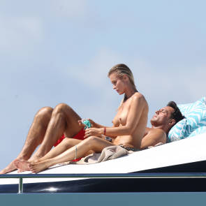 Joanna Krupa Sitting on yacht