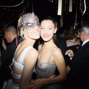 Bella Hadid in sluty sheer dress