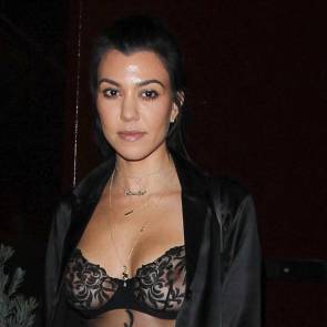 kourtney kardashian boobs in sheer top