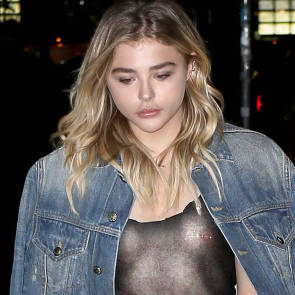 Chloe Grace Moretz tits in see through