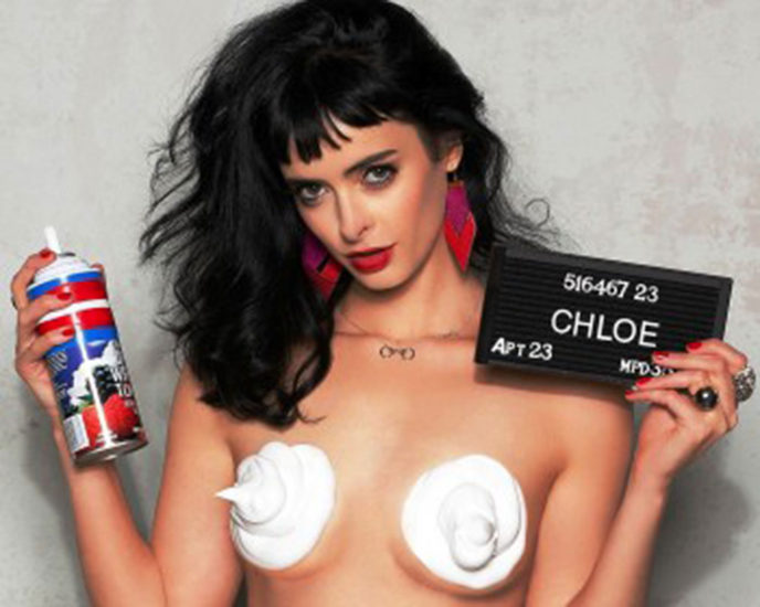 Krysten Ritter topless covered